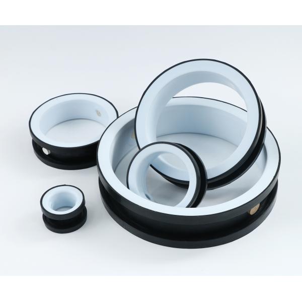 Black / Green PTFE Valve Seat Butterfly Valve Parts DN50 - DN600 Port Size