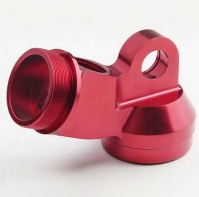 Custom Red Aluminum Machined Components With ISO9001 Certification