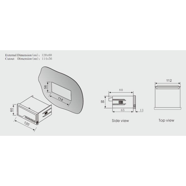 CN-AV41 120*60mm voltmeter Single phase LED Display AC/DC Voltage test meter