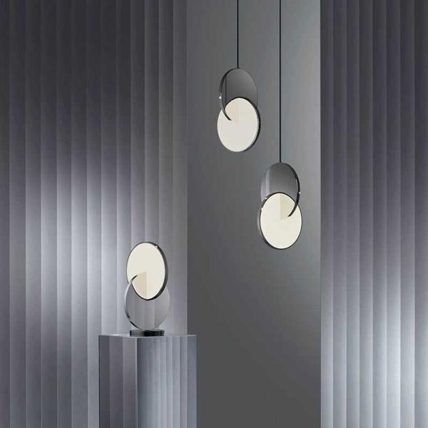 Modern led metal drop pendant lighting fixtures indoor mirror ceiling chandelier living room decor pendant lamp