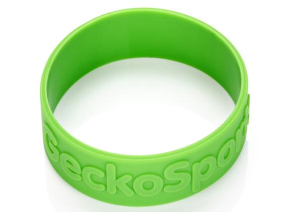 Raised Lettering Low Relief Embossed 1 Inch Custom Silicone Rubber Wristbands