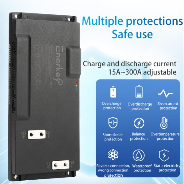 Enerkey Smart Active Balance BMS EK-B24S8E300A 16S-24S 15A-300A BMS with Active Equalization 1A-8A Support CAN/RS485
