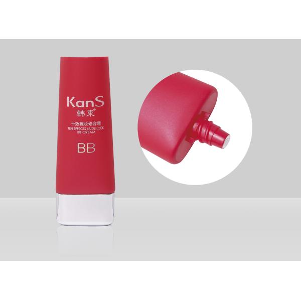 Трубки D35mm 35-100ml макияжа пластикового жидкостного учреждения PE PCR пустые с гальванизируют трубку супер плоской крышки пластиковую овальную