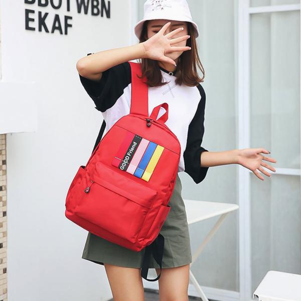 European and American style backpack male large capacity student bag for lovers campus trip popular logo backpack