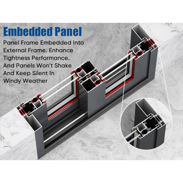 New Popular New Design High Quality Movable Screen Panels Slim Frame Sliding windows