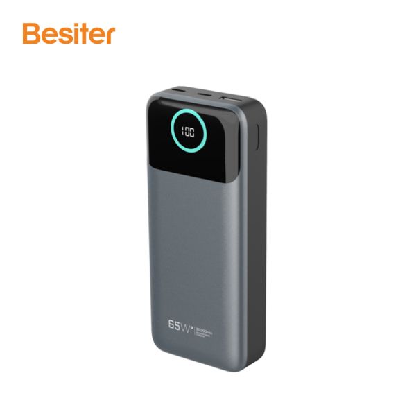 ABS Laptop Power Bank 30000mah Polymer 65w Double USB Battery Chargers