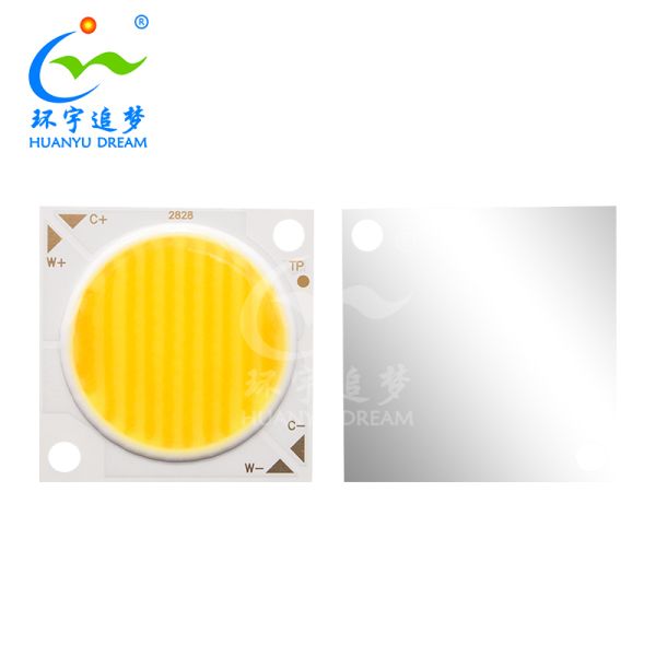 2828 Dual colors COB LED 48W 54V-57V 2700-6500K 80Ra RoHS Compliant