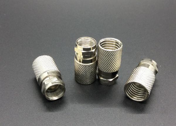 AC 150V RG11 Coaxial Cable Connector AC 500V One Minute Pin Zn / Bronze Alloy
