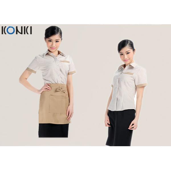 Embroidery Logo Cool Bar And Restaurant Uniforms For Restaurant Servers