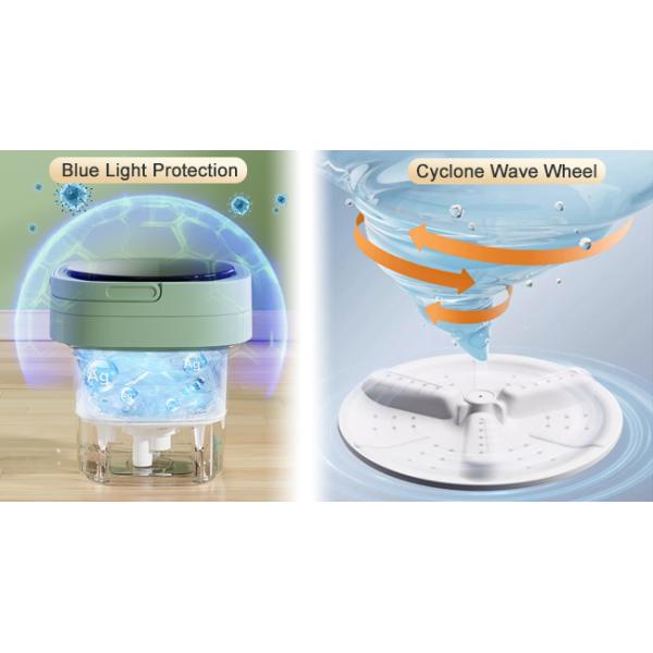 Plastic Tub Fully-automatic Portable Mini Folding Washing Machine for Underwear Socks