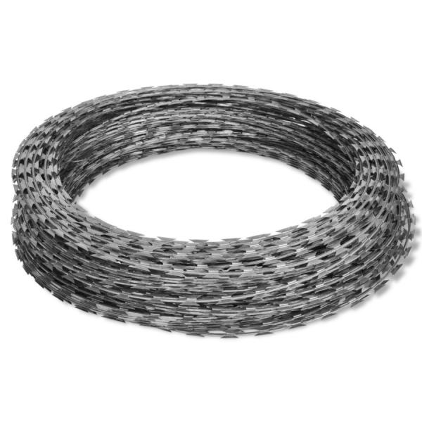 Anti-climb Electric Barbed Razor Wire Fence Security Razor Barbed Wire Mesh For Airport Protection