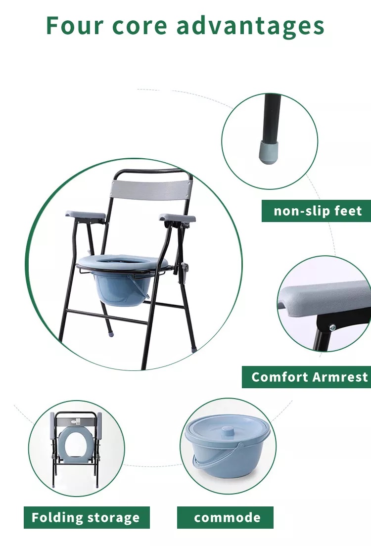 Прибор реабилитации водоустойчивого складного домочадца стула туалета алюминиевый