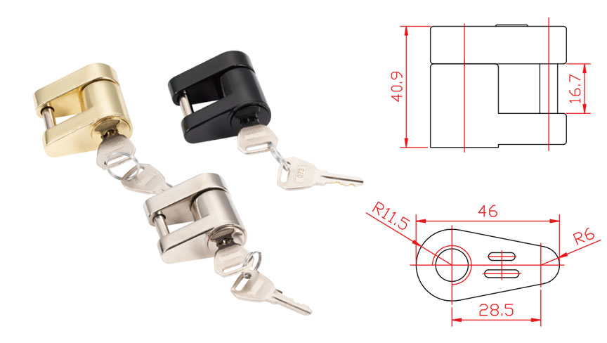 Steel Zinc Alloy Copper Trailer Hitch Pin Lock for Towing Protection and Safety