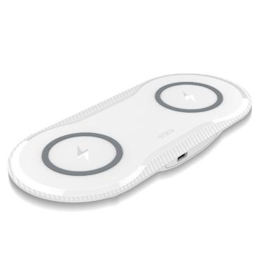 Carregador sem fio duplo de IPhone Apple, 10W 2 em 1 almofada de carregamento sem fio