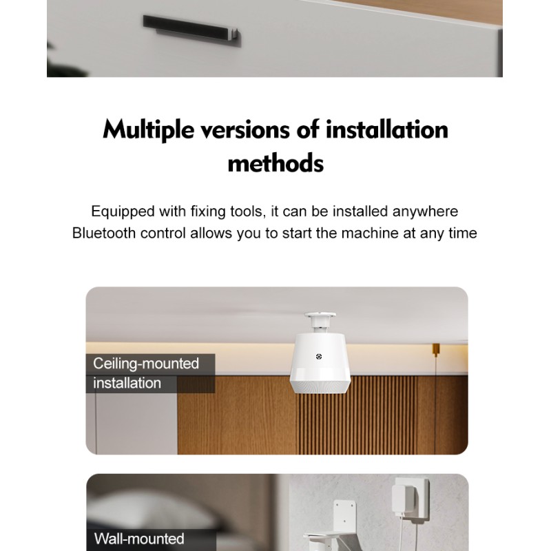 Household and Commercial Low Noise Smart Ceiling Aroma Fragrance Diffuser with English Operating Language