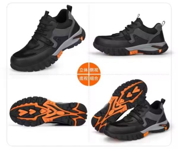 Rubber Sole Steel Toe Industrial Safety Shoes for Flying Weave Work