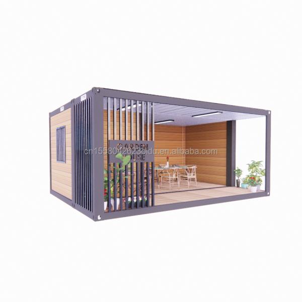 Customized Color 20ft Wooden House with Luxurious Garden Studio Flat Package Container and Mobile Bar Materials Used