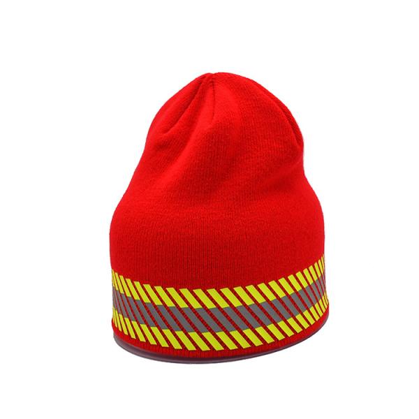 На открытом воздухе свяжите шляпы отражательные Striped 3M Beanie Thinsulate выровняло крышку дозора безопасности высокой видимости дневную
