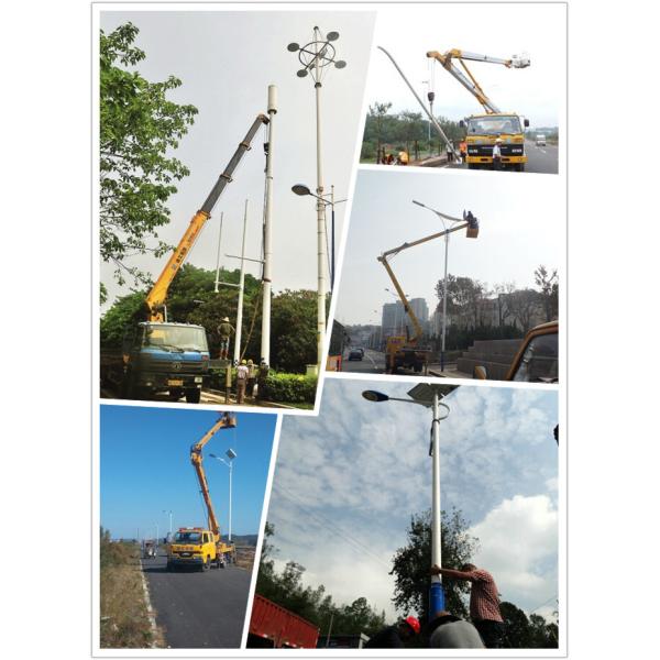 Hot Dip Galvanized Tasteful Double Arms Garden Lighting Pole With Powder Coated