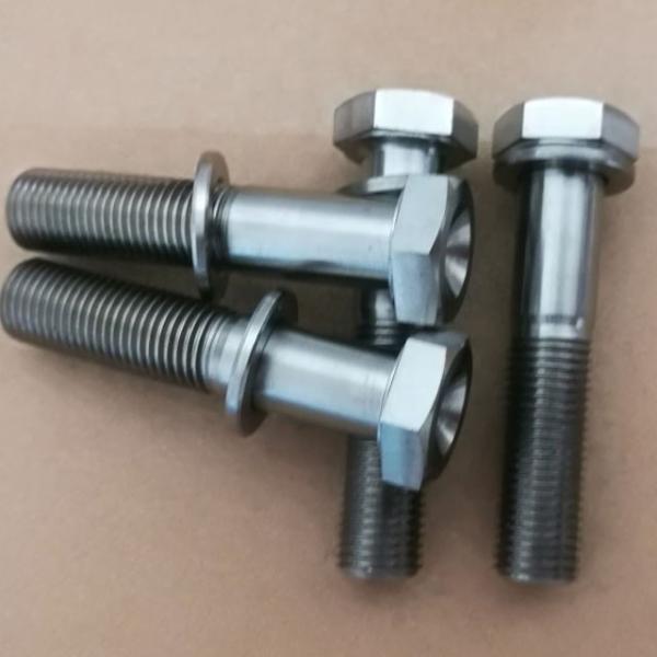 DIN Standard and Titanium Bolt 7/16-20 With 9/16 Hex Nut for 1-1/8 Torsion Stop Natural Finish
