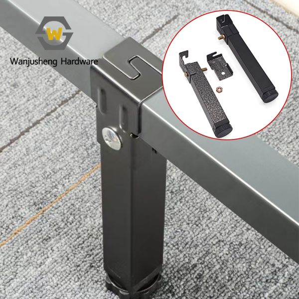 Height Adjustable Metal Support Legs Furniture Hardware Parts Bed Cabinet Feet Central Frame Slats Replaceable Legs