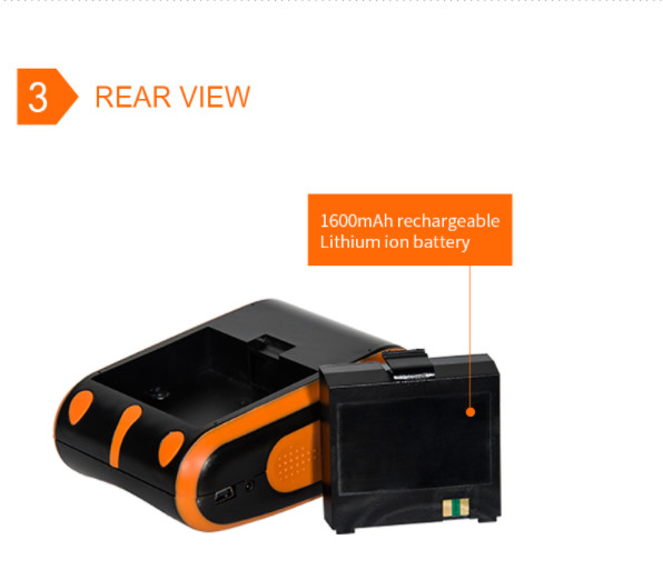 Android Bluetooth Barcode Scanner 58mm Portable Mini Thermal Printer