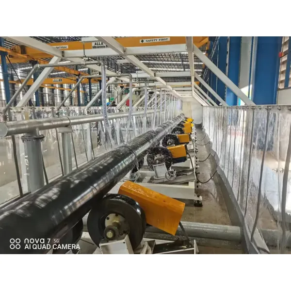 Advanced 3LPE Steel Pipe Coating Machine with Induction Heating and Epoxy Powder Coating for SA2.5 Surface Treatment