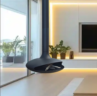 Indoor Heaters Suspended Rotating Wood Burning Fireplace Hanging Fireplace