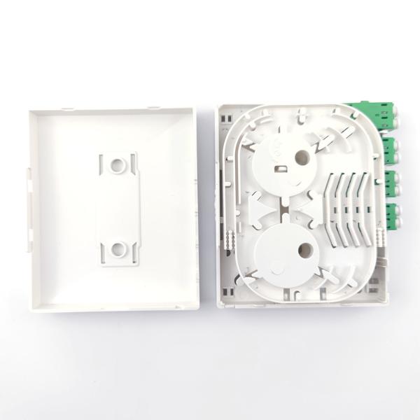 Network None 4 Cores Fiber Optic Faceplate Socket Panel for Indoor FTTH Installation