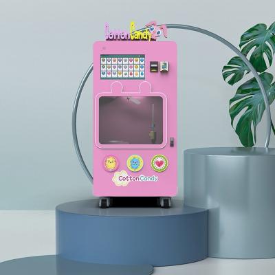 Alta segurança comercial da máquina de venda automática do algodão doce do robô