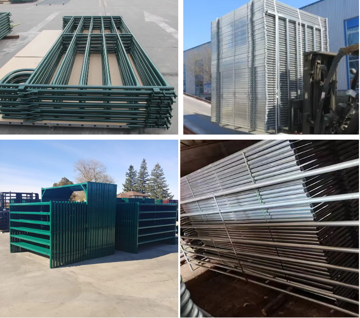 1.8 * 2.1m Galvanized Metal Horse Corral Fence Round Pen For Farm