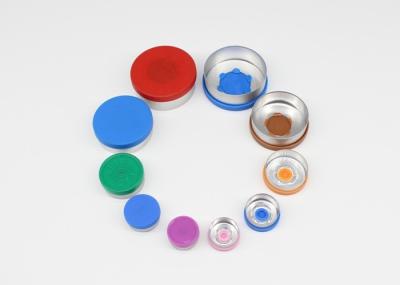 Customized Color Flip Off Cap , Aluminium Flip Off Seals For Injection