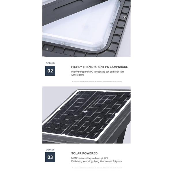 1- IP65 Waterproof Outdoor Solar Garden Pillar Light for Landscape Fence Post Lighting