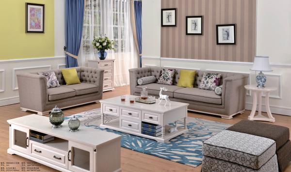 European Modern Style Furniture Living Room Sofa Set Light Brown Color