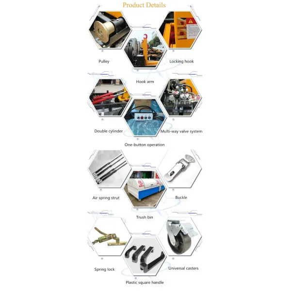 Foton 3cbm/3000liters Garbage Truck , Hook Lift Arm Type Garbage Transfer Truck