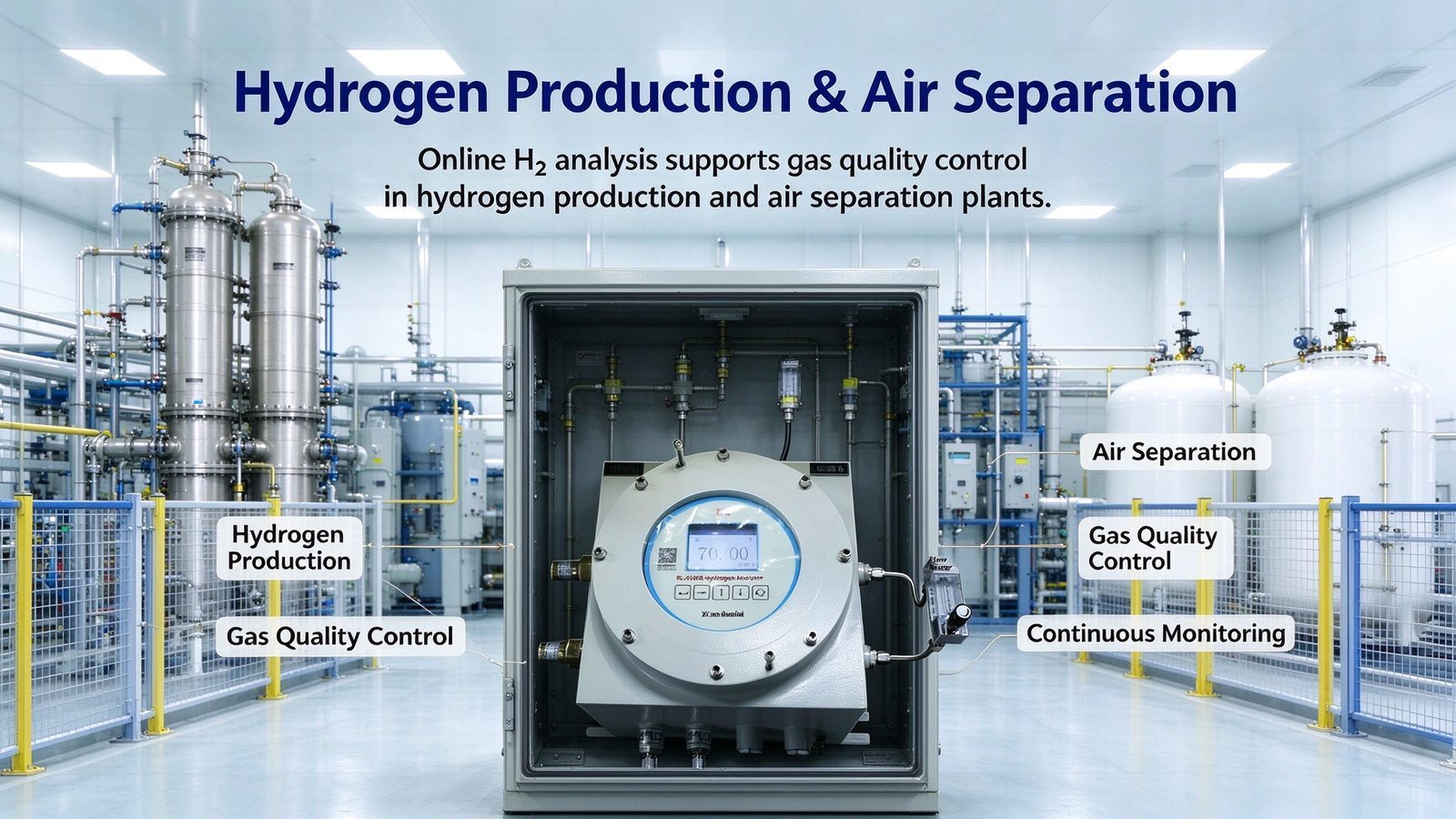 Customizable Industrial Gas Analyzer Explosion Proof Hydrogen Gas Purity Analyzer