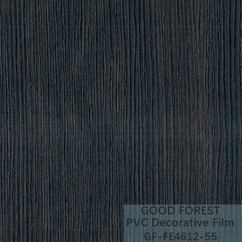 Filme preto decorativo do PVC grão de madeira da largura de 1260mm - de 1330mm
