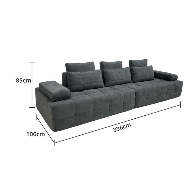 Custom Modular Fabric 35D Sponge Upholstered Reclining Sofa Bed Sectional Couch Compressed Sofa for Home Apartment Villa Modern