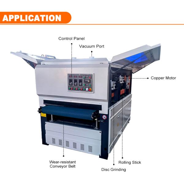 Woodworking Machinery Wide Belt Sanding Sander Machine with 3-10m/min Feeding Speed