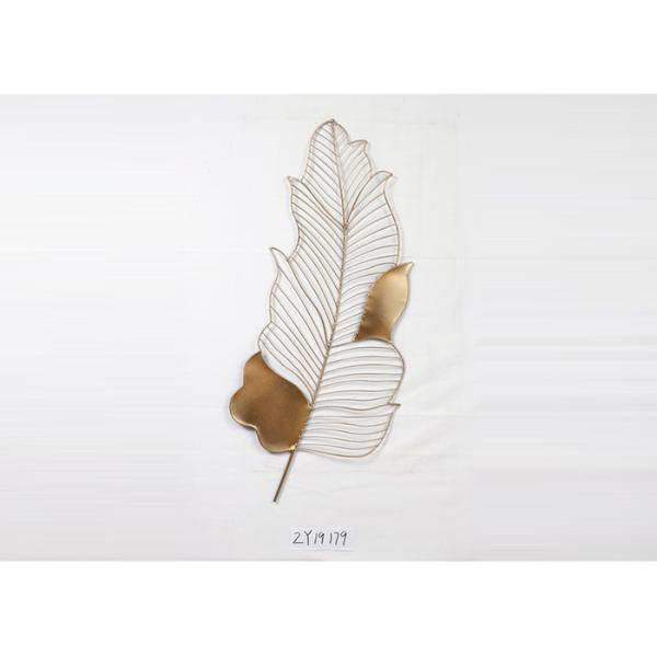 Luxury Glod Leaves Wrought Iron Metal Wall Art Decor