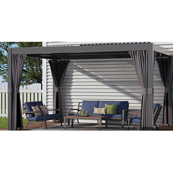 Настройка садовой электрической выдвижной крыши биоклиматическая пергола наружная алюминиевая пергола со скользящим стеклом