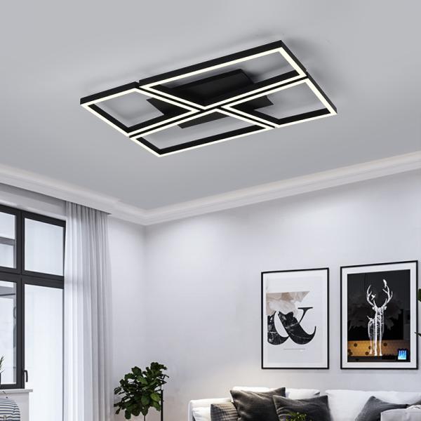 Living room ceiling light fixtures Creative led ceiling lamps for Bedroom Black frame (WH-MA-70)