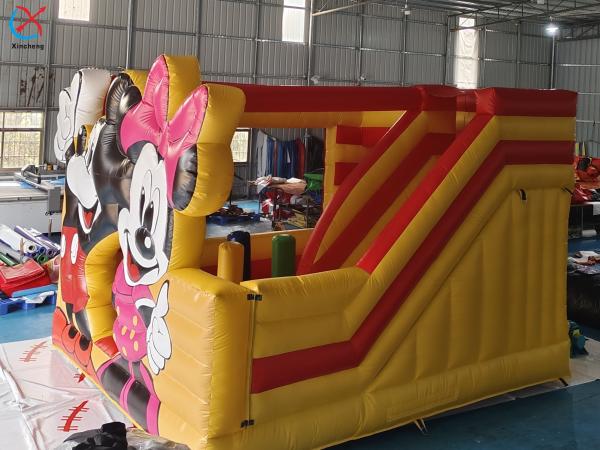 Commercial Mickey And Minnie Inflatable Bouncy House With Slides Combo Castle
