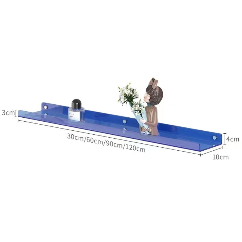 Custom Single-Tier Acrylic Display Rack for Kitchen Bathroom Partition Living Room Storage for Household Use Includes Pot Holder