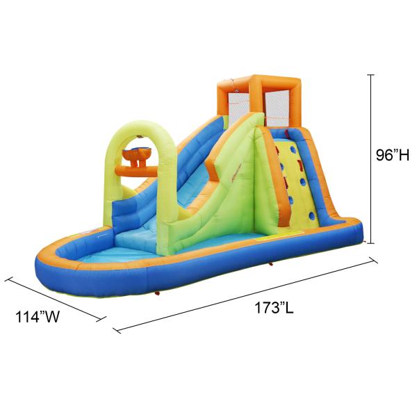 Мега наружные портативные детские бассейны Большой надувный аквапарк