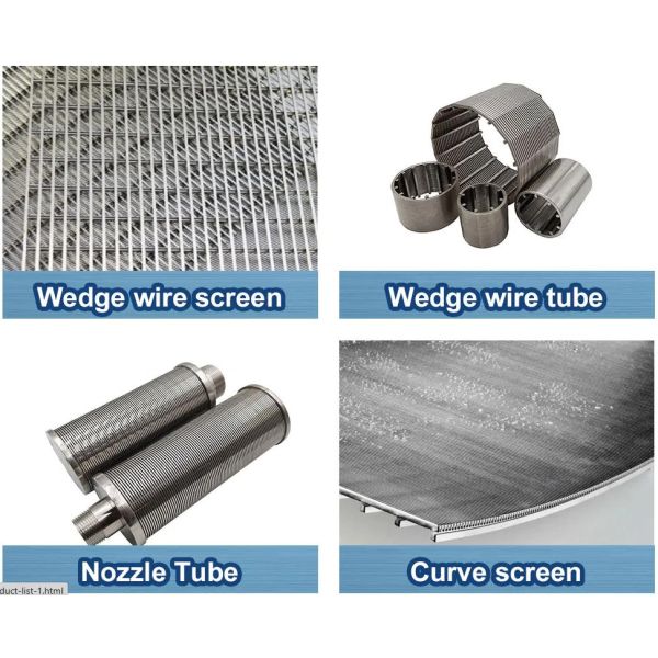 0.4mm Slot Johnson Wedge Wire Welding Screens Profile Wire Panel Screens Johnson Well Screens
