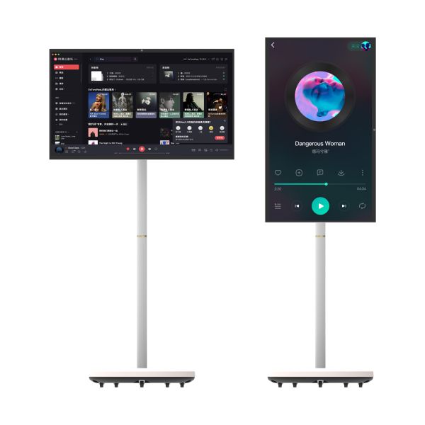 Smart Portable TV Touch Screen 24 27 32 On Wheels Smart Movable 4K UHD Commercial Display
