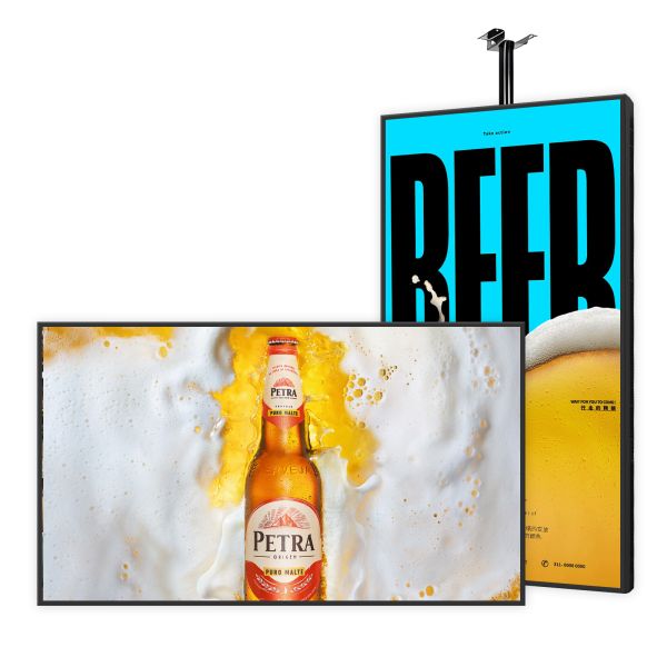 55 Inch Wall Mounted LCD Digital Signage 4K UHD Advertising Display Board