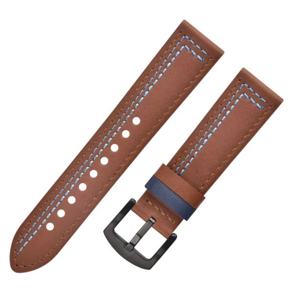 Waterproof Crazy Horse Men's Leather Watch Strap