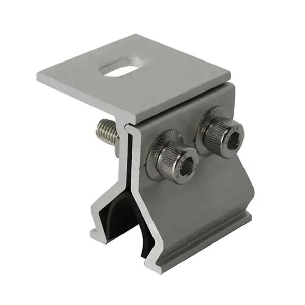 Металлическая крыша солнечная панель алюминиевый светильник PV крыша установка комплект вертикальный швов крыша светильник от китайского производителя